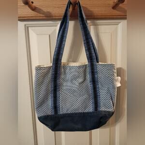 Aeropostale - Reversible Blue Polka Dot Tote Bag - GUC